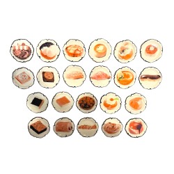 Série complète de 22 fèves Assiettines Pâtisserie / Traiteur