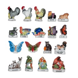 Série complète de 18 fèves Atlas - Animaux