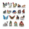 Série complète de 18 fèves Atlas - Animaux