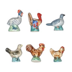 Série complète de 6 fèves Basse-cour