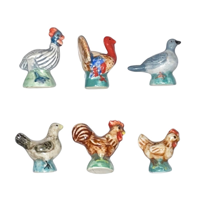 Série complète de 6 fèves Basse-cour