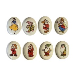 Série complète de 8 fèves Blanche-Neige et les 7 nains