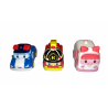Série complète de 3 fèves Médium Robocar Poli