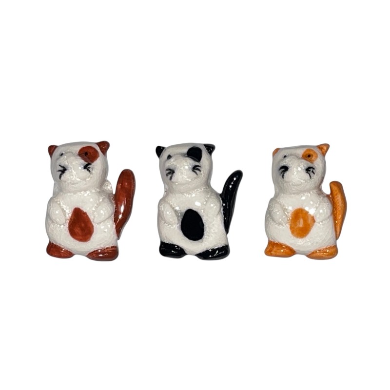 Série complète de 3 fèves L'Amikaël - Chats