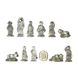 Série complète de 12 fèves Crèche en cristal