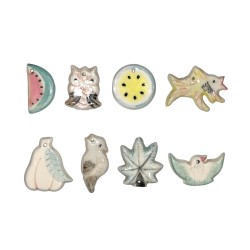 Série complète de 8 Fèves pendentifs