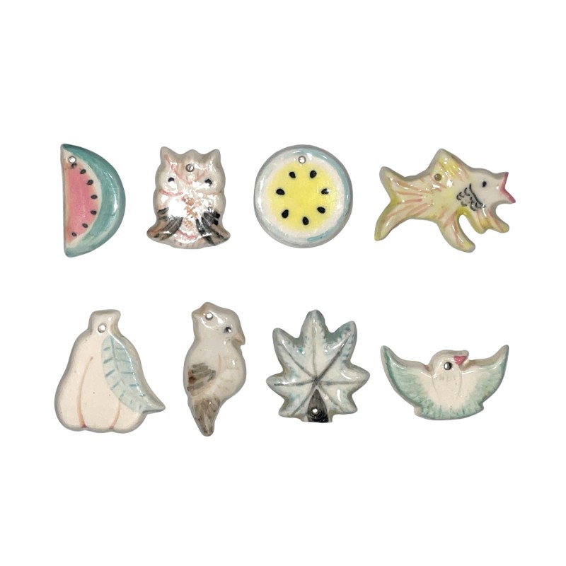 Série complète de 8 Fèves pendentifs