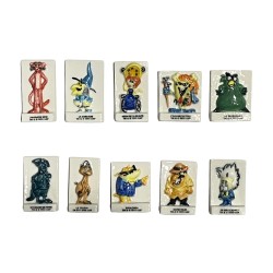 Série complète de 10 fèves La panthère rose