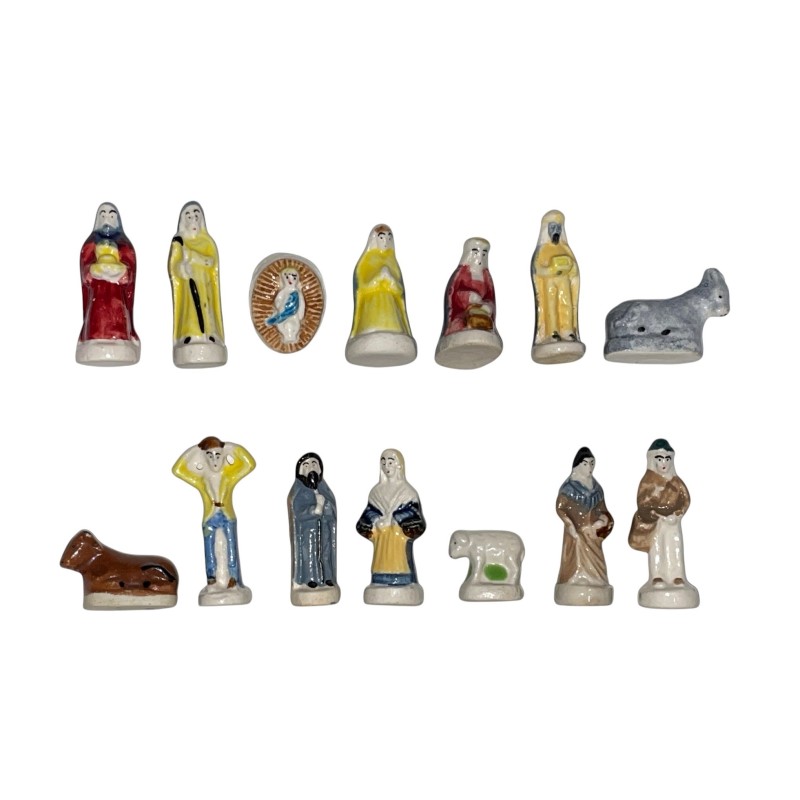 Série complète de 14 fèves Santons Santibelli I