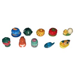 Série complète de 10 fèves La vaisselle déguisée