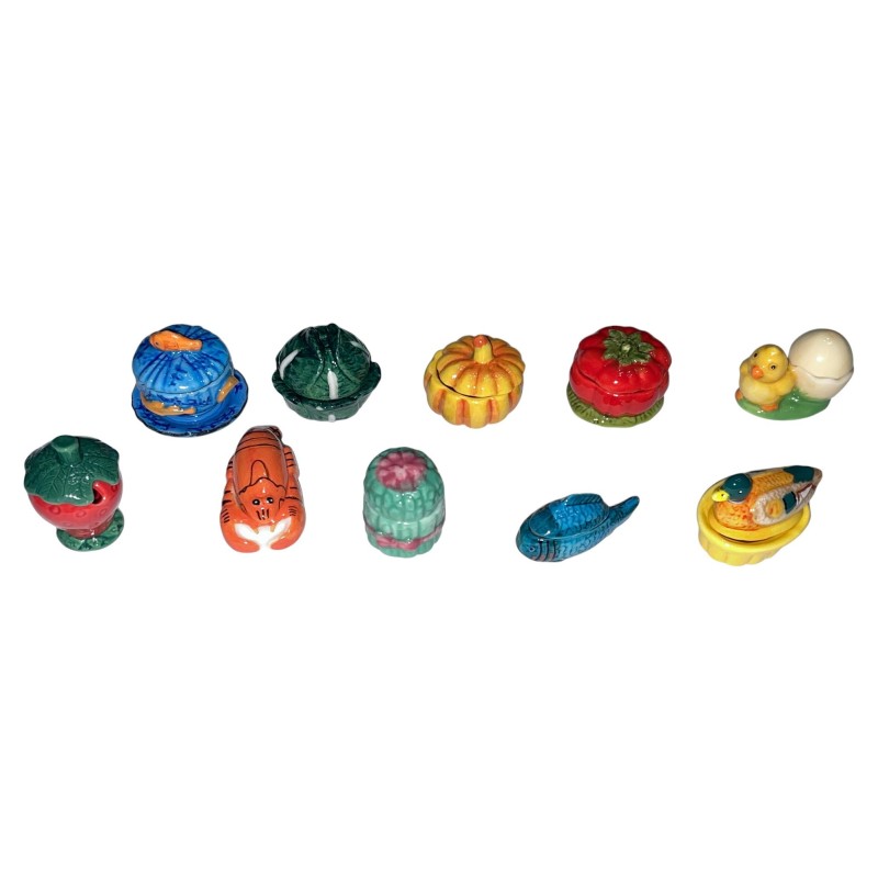 Série complète de 10 fèves La vaisselle déguisée