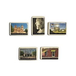 Série complète de 5 fèves Saint Dié des Vosges