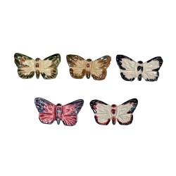 Série complète de 5 fèves Marlène - Papillons