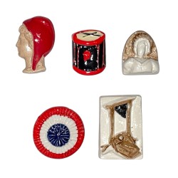 Série complète de 5 fèves Pagis - Bicentenaire de la Révolution française