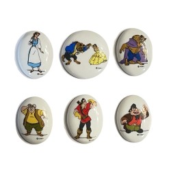 Série complète de 6 fèves La Belle et la Bête 1993