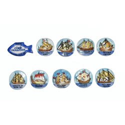 Série complète de 10 fèves Thalassa 1993