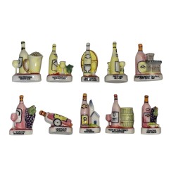 Série complète de 10 fèves Les grands crus 1994