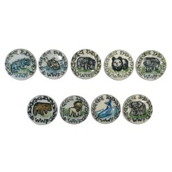 Série complète de 9 fèves WWF I 1994