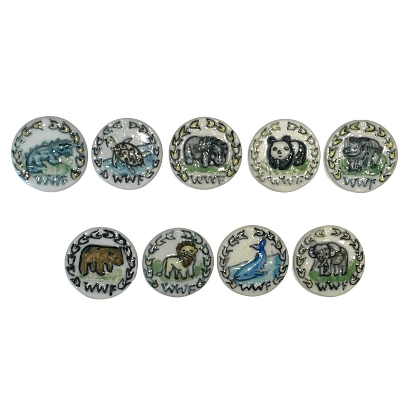 Série complète de 9 fèves WWF I 1994