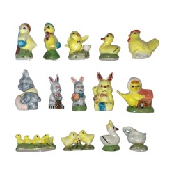 Série complète de 14 fèves Pâques 1994