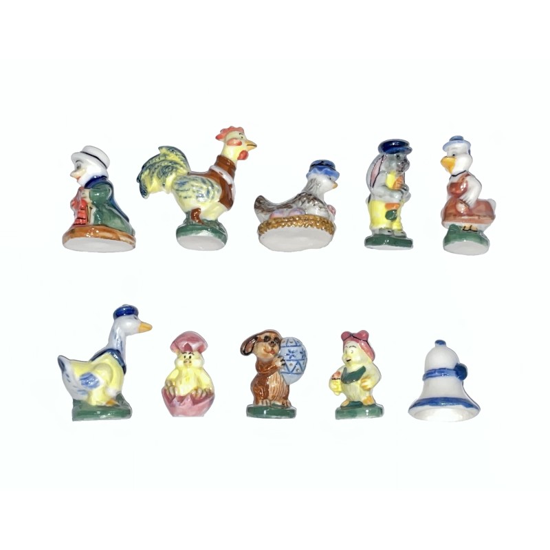 Série complète de 10 fèves Pâques 4 1994