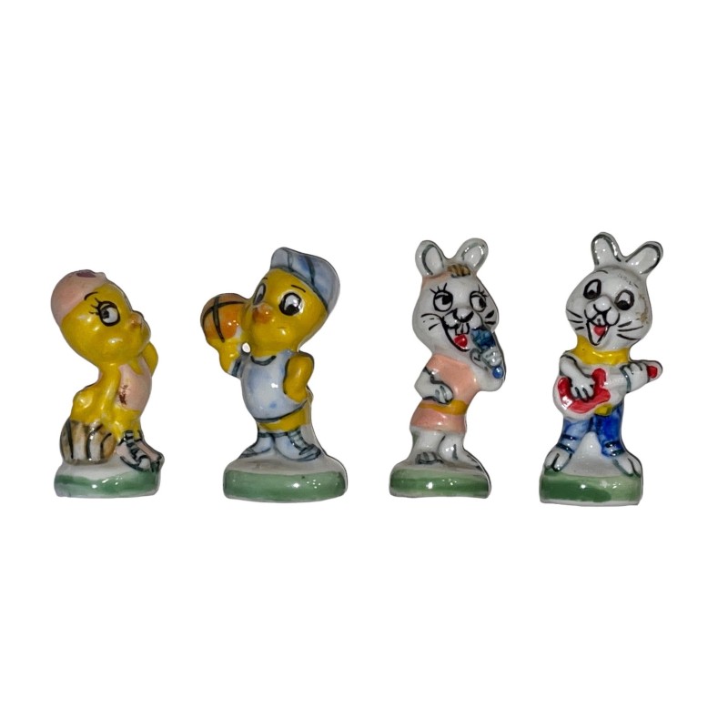 Série complète de 4 fèves Rock et basket 1994