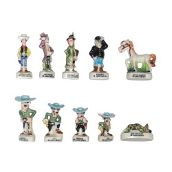 Série complète de 10 fèves Lucky Luke 1995