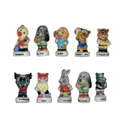 Série complète de 10 fèves Bêtes et sports 1995