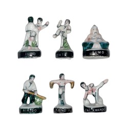 Série complète de 6 fèves Les arts martiaux 1995