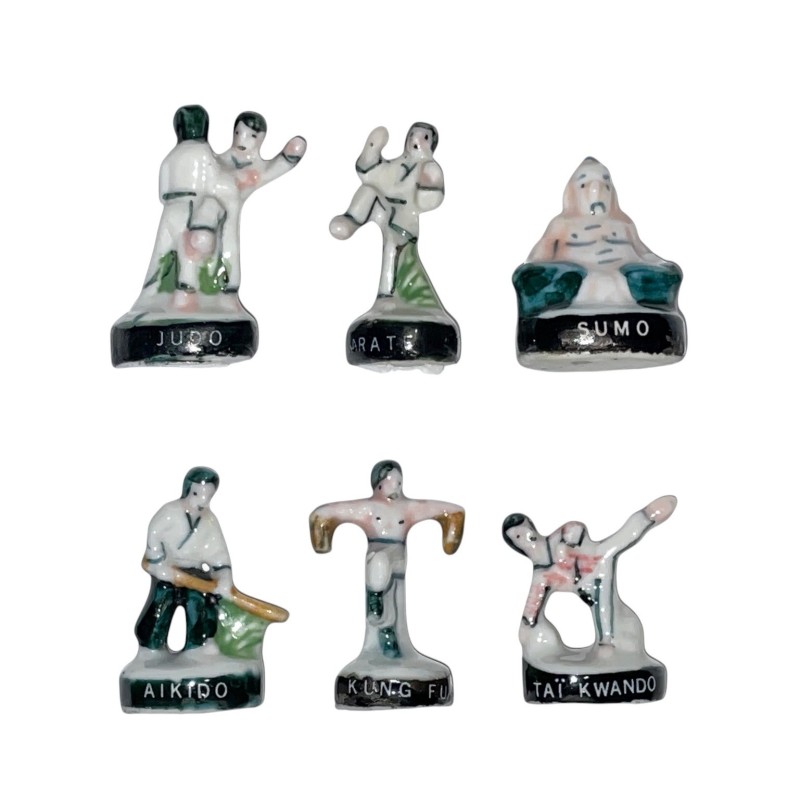 Série complète de 6 fèves Les arts martiaux 1995