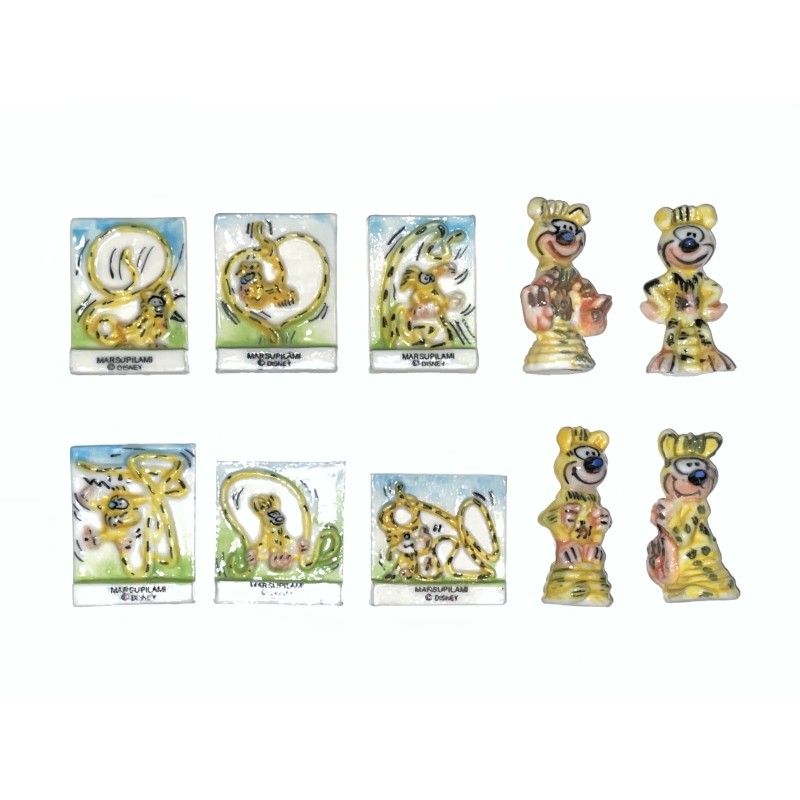 Série complète de 10 fèves Marsupilami 1995