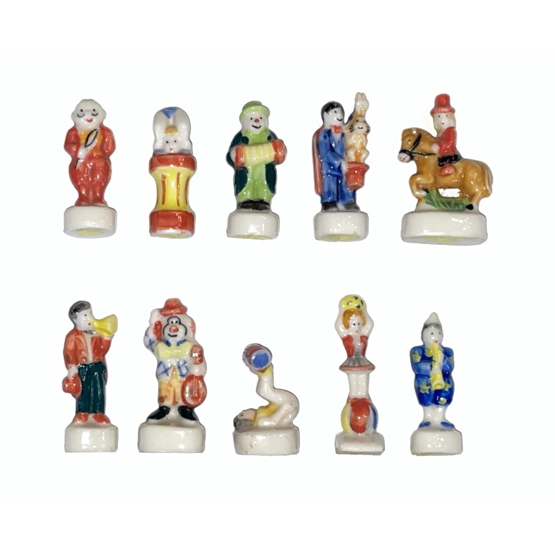 Série complète de 10 fèves Casino - Le cirque 1995