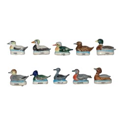 Série complète de 10 fèves Les canards 1996