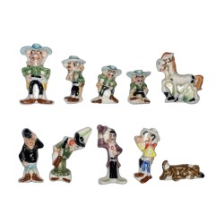 Série complète de 10 fèves Lucky Luke 1996