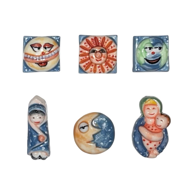 Série complète de 6 fèves Noël astral 1996