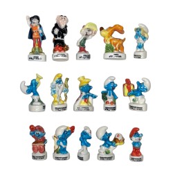 Série complète de 15 fèves Schtroumpfs 97 1996