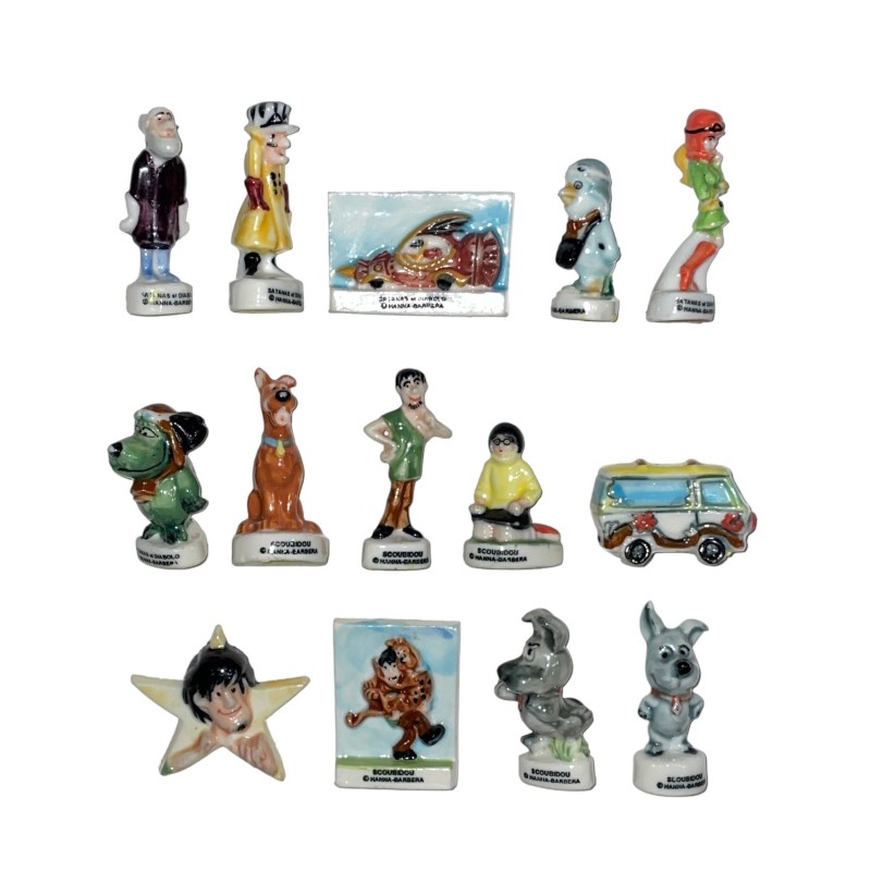 Série complète de 14 fèves Scoubidou et Satanas 1996