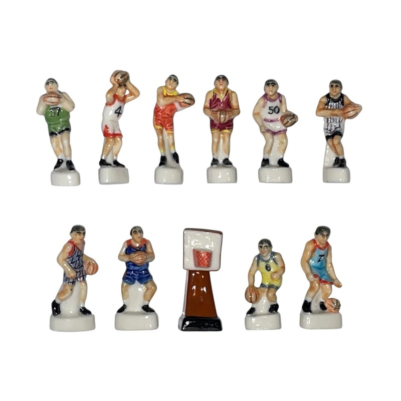 Série complète de 11 fèves Le basket 1996