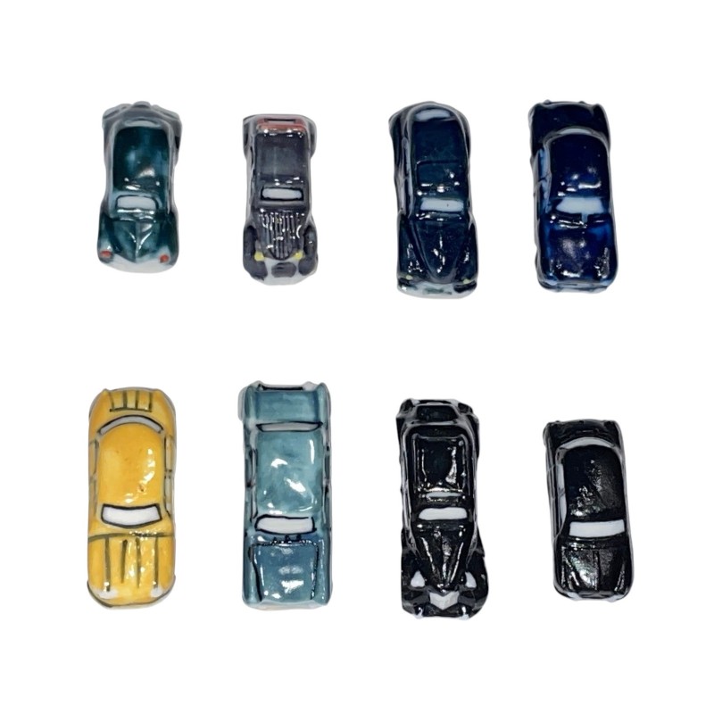 Série complète de 8 fèves Les voitures de collection 1996