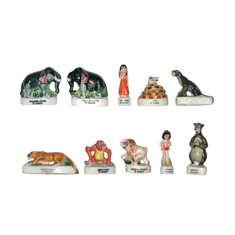 Série complète de 10 fèves Le livre de la jungle + Hors-série + Variante 1996