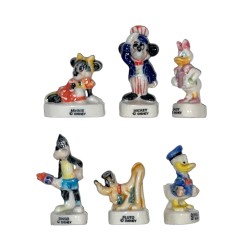 Série complète de 6 fèves Mickey s'amuse 1996