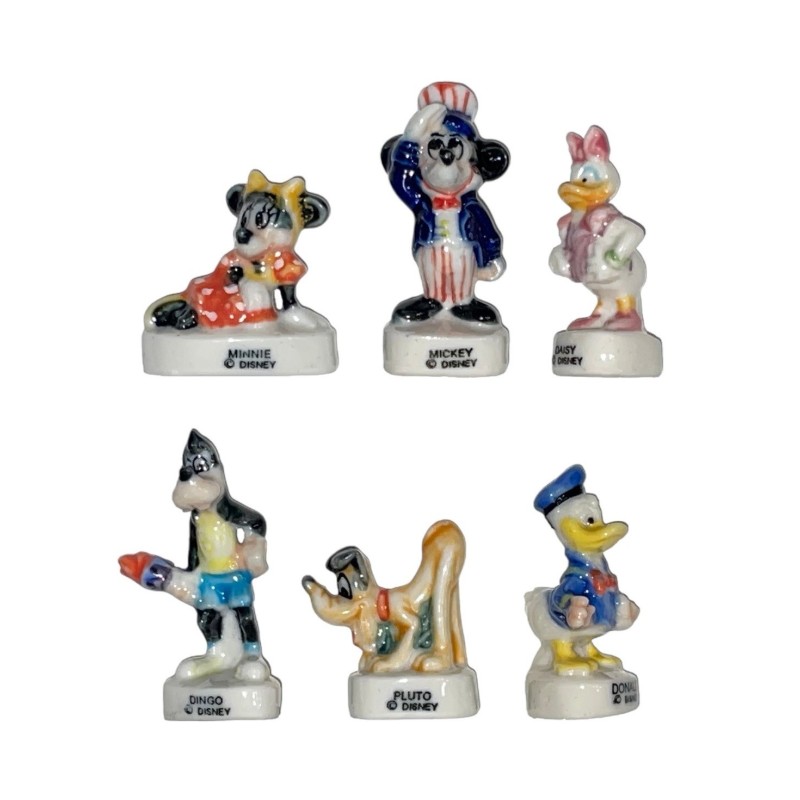 Série complète de 6 fèves Mickey s'amuse 1996