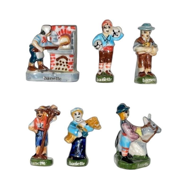 Série complète de 6 fèves Banette - Petite taille 1996