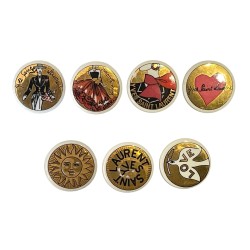 Série complète de 7 fèves Lenôtre - Yves Saint Laurent 1996