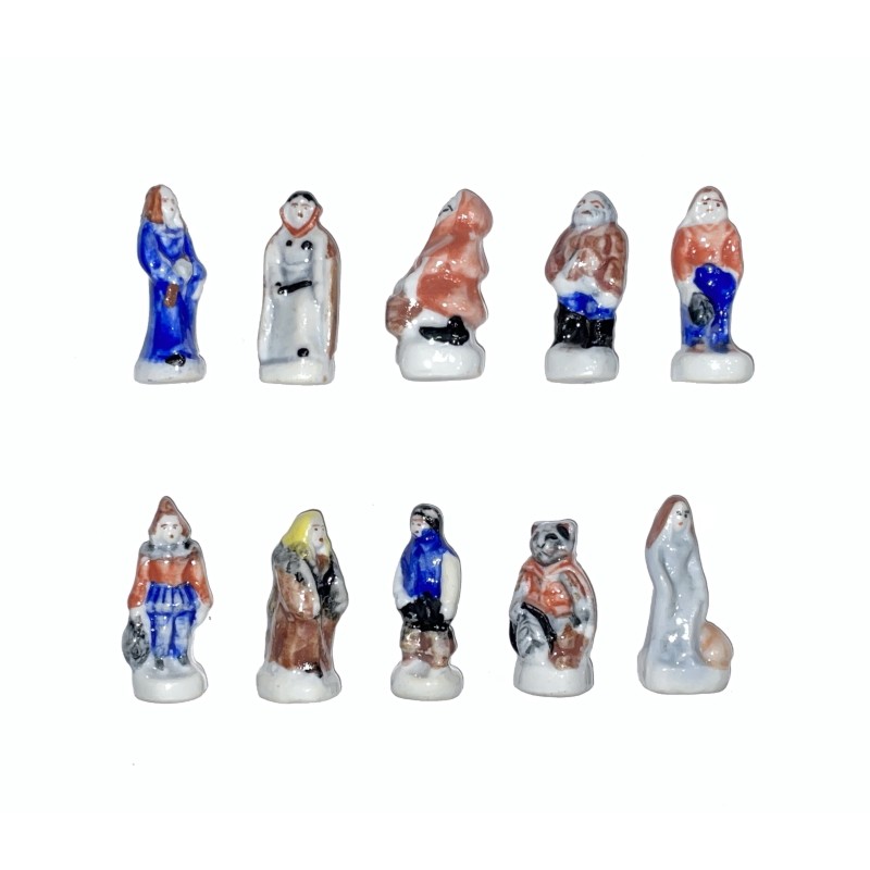 Série complète de 10 fèves Les contes des rois B 1996