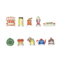 Série complète de 10 fèves Instruments de cuisine 1996