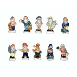 Série complète de 10 fèves Lutins 1996