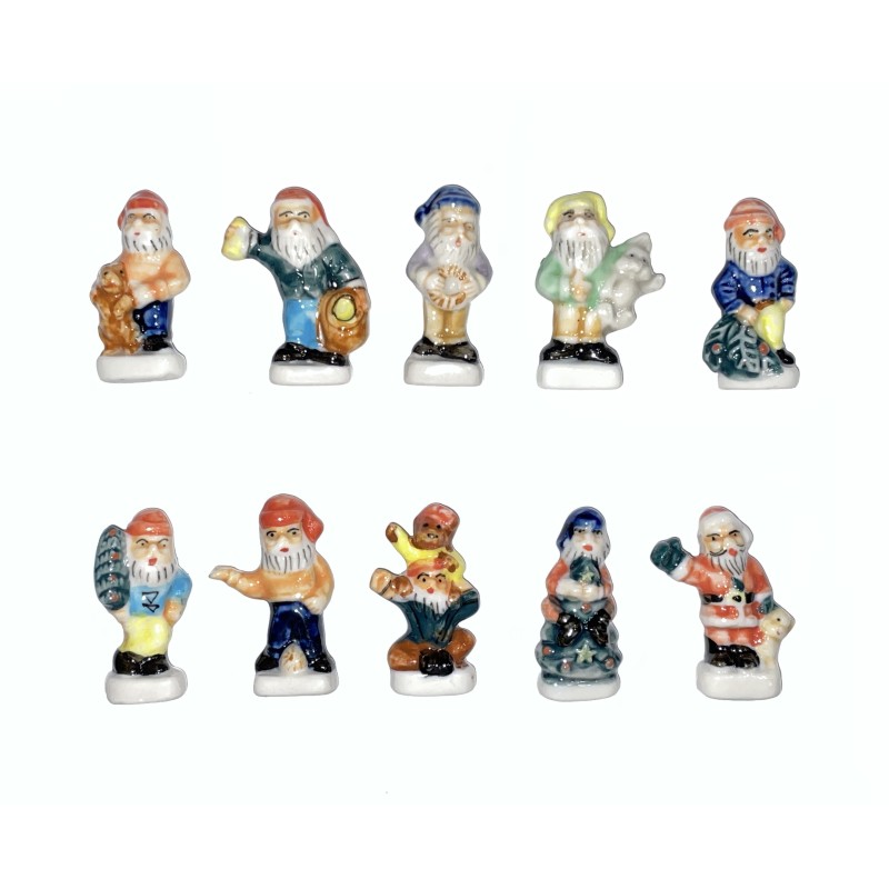 Série complète de 10 fèves Lutins 1996