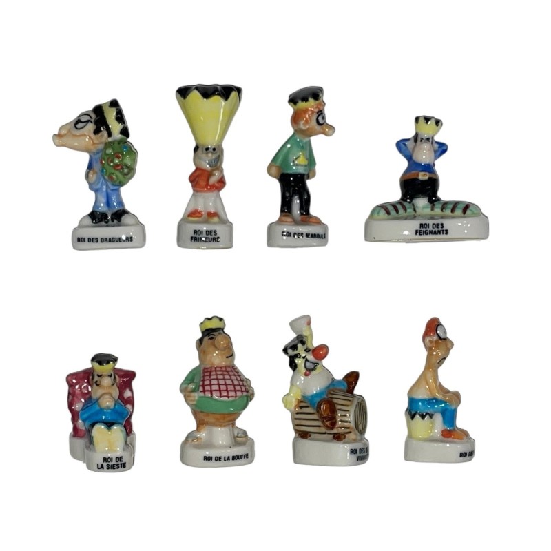 Série complète de 8 fèves Rois des c*** 1997