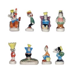 Série complète de 8 fèves Rois des c*** Pré-série 1997